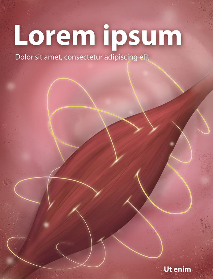 Mock up cover showing molecular effect on muscles