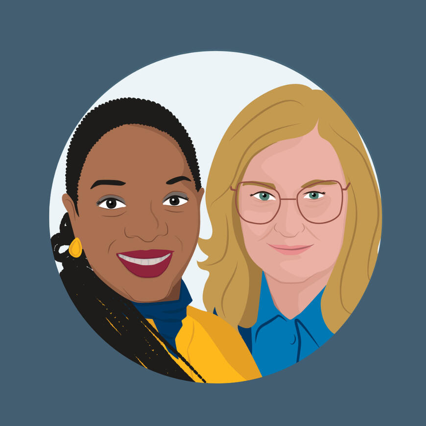 Digital portraits of Julienne Ndjiki and Katie Goldie-Ryder, water experts at SIWI, 2024